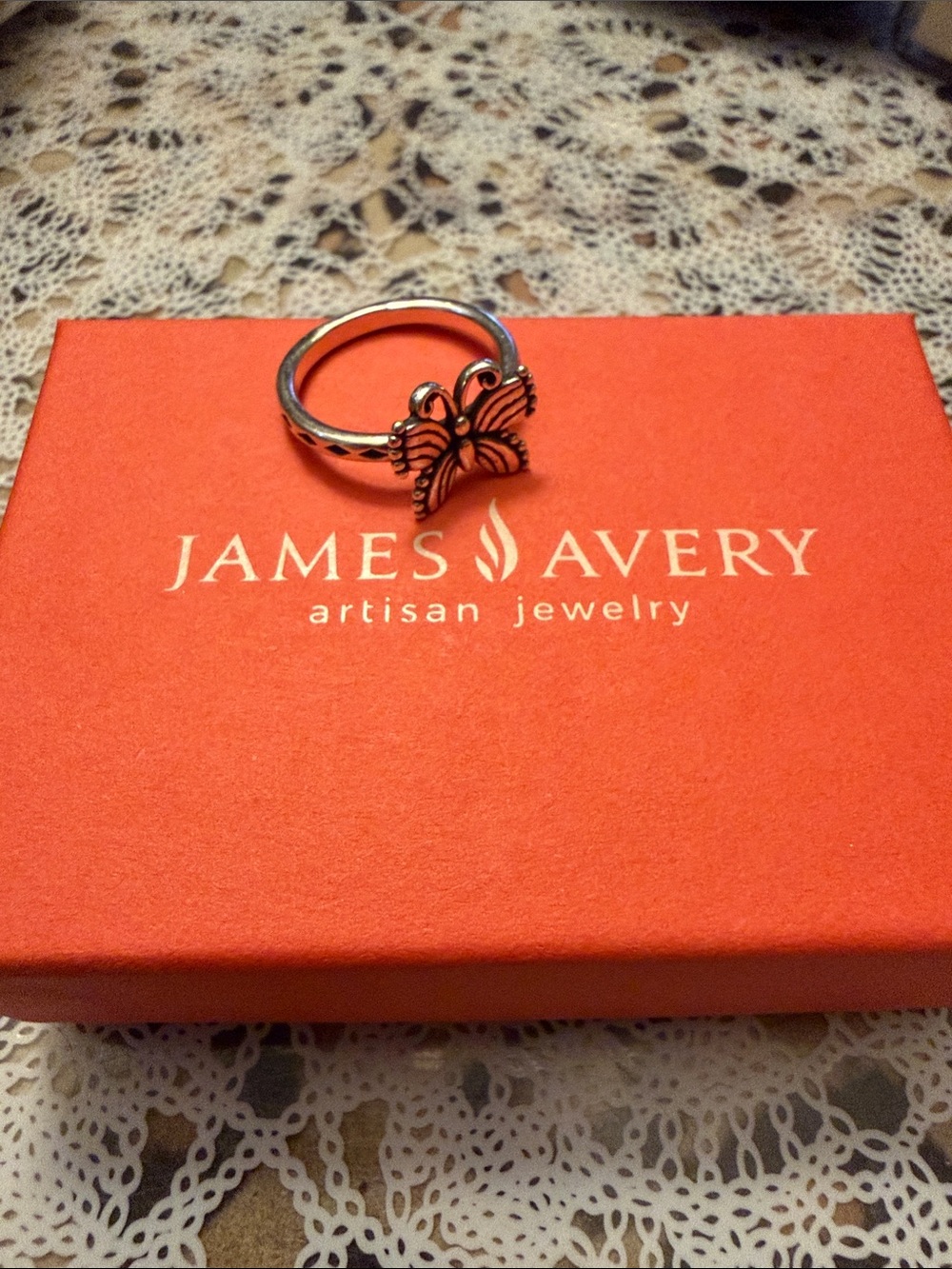 James Avery Silver Butterfly Ring - Silver